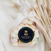 Preppy Polo Teddy Bear Baby Shower ラウンドシール