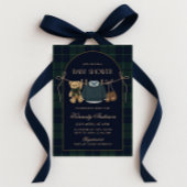 Preppy Polo Teddy Bear Baby Shower 招待状