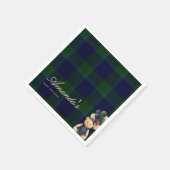 Preppy Polo Teddy Bear Classic Girl Baby Shower スタンダードカクテルナプキン (角)