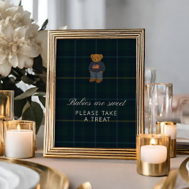 Preppy Polo Teddy Bear How Big Is Mummy Belly Sign
