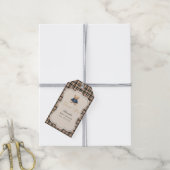 Preppy Polo Teddy Bear Luxury Beige Baby Shower ギフトタグ (より糸付き)