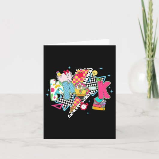 Preppy Pre-k Dream Team Preschool Back To School T カード (正面)