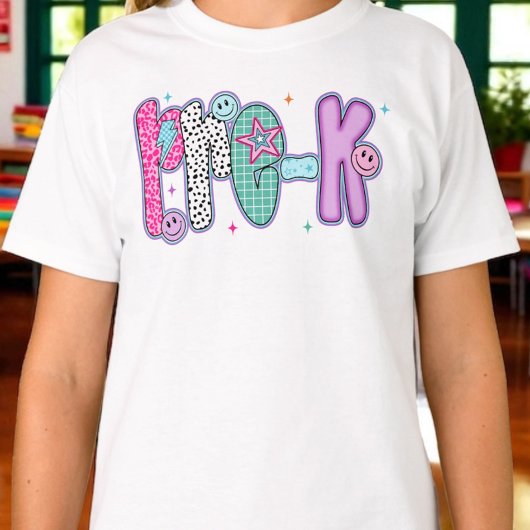 Preppy Pre K First Day of School Coquette Tシャツ