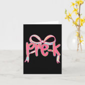 Preppy Preschool Coquette Bow Back To School Teach カード (黄色い花)