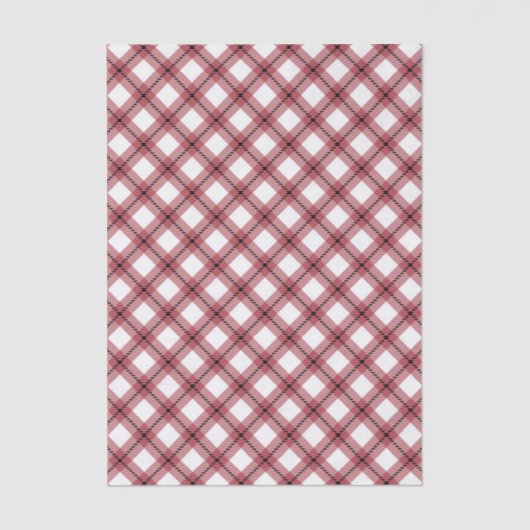 Preppy Red Argyle Plaid 薄葉紙 (正面)