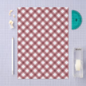 Preppy Red Argyle Plaid 薄葉紙 (クラフト)