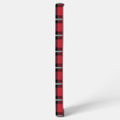 Preppy Red Grid Check Design Samsung Galaxyケース (左側面)