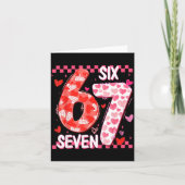 Preppy Retro Coquette Bow 6 7 Six Seven Love Valen カード (正面)