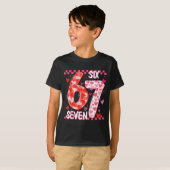 Preppy Retro Coquette Bow 6 7 Six Seven Love Valen Tシャツ (正面フル)