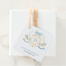 Preppy Rocking Horse Boy First Birthday フェイバータグ