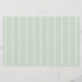 Preppy Sage Green Stripe Dachshund 便箋 (裏面)