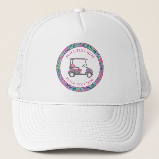 Preppy Sea Turtles Golf Cart キャップ (正面)