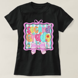 Preppy Second Grade 2nd Grade Teachers Girls Tシャツ
