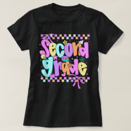 Preppy Second Grade 2nd Grade Teachers Girls Tシャツ