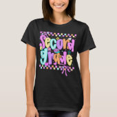 Preppy Second Grade 2nd Grade Teachers Girls Tシャツ (正面)