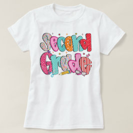 Preppy Second Grade 2nd Grade Teachers Girls Tシャツ