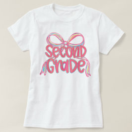 Preppy Second Grade 2nd Grade Teachers Girls Tシャツ
