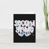 Preppy Second Grade Back To School Coquette 2nd Gr カード (正面)