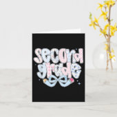 Preppy Second Grade Back To School Coquette 2nd Gr カード (黄色い花)