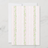 Preppy Silly Goose  Girl Baby Shower Invite 招待状 (裏面)