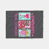 Preppy Somebody's Feral Valentine Raccoon Valentin フリースブランケット (正面(横))