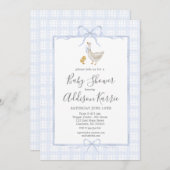 Preppy Southern silly goose boy baby shower invite 招待状 (正面/裏面)