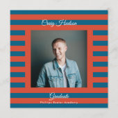 Preppy Square High School 2026 Photo Graduation 案内状 (正面)