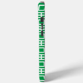 Preppy Square Lattice Monogram – Green & Navy Case-Mate iPhoneケース (裏面 / 左)