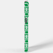 Preppy Square Lattice Monogram – Green & Navy Case-Mate iPhoneケース (裏面 / 右)