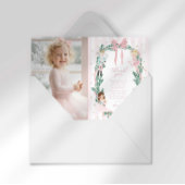 Preppy Stripe Bow Nutcracker Ballet Thank You Card 招待状