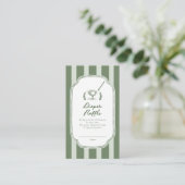 Preppy Stripe New to the Club Diaper Raffle Ticket エンクロージャーカード (スタンド正面)