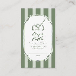 Preppy Stripe New to the Club Diaper Raffle Ticket エンクロージャーカード