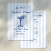 Preppy Stripes & Cocktail Bachelorette Weekend 招待状