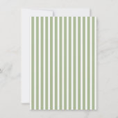 Preppy Stripes Cute Duck Theme Kids Birthday Party サンキューカード (裏面)