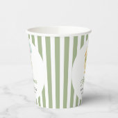 Preppy Stripes Cute Duck Theme Kids Birthday Party 紙コップ (左)