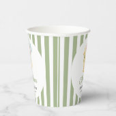 Preppy Stripes Cute Duck Theme Kids Birthday Party 紙コップ (右)
