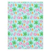 Preppy Summer Beach Icons / Coastal Blue テーブルクロス (正面)