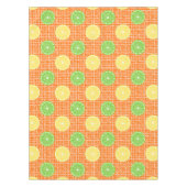Preppy Summer Citrus Lemon Lime on Orange Bamboo  テーブルクロス (正面)