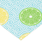 Preppy Summer Citrus Lemon Lime on Turquoise  テーブルクロス (アングル)