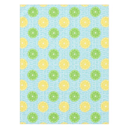 Preppy Summer Citrus Lemon Lime on Turquoise  テーブルクロス