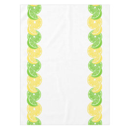 Preppy Summer Citrus Lemon & Lime Slice Border テーブルクロス