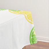 Preppy Summer Citrus Lemon & Lime Slice Border テーブルクロス (インサイチュ)