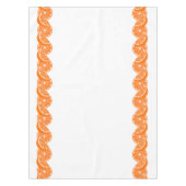 Preppy Summer Citrus Orange Slice Border テーブルクロス (正面)