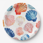 Preppy Summer - Seashell Paper Plates ペーパープレート (正面)