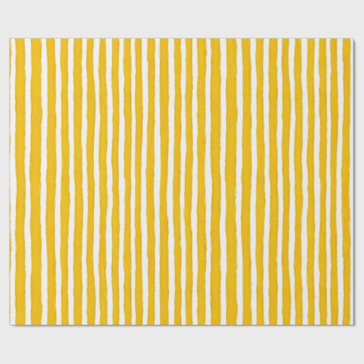 Preppy Summer Yellow and White Wrapping Paper ラッピングペーパー (フラット)