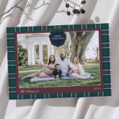 Preppy Tartan Plaid Christmas Photo Holiday Card シーズンカード
