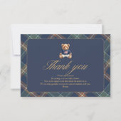 Preppy teddy bear Thank You Card サンキューカード (正面)