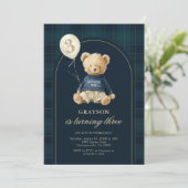 Preppy Teddy Polo Bear Birthday 招待状 (スタンド正面)