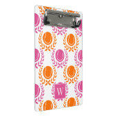 Preppy Tennis Laurel Wreath - Orange & Hot Pink ミニクリップボード (アングル)