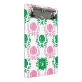 Preppy Tennis Laurel Wreath - Pink & Green ミニクリップボード (アングル)